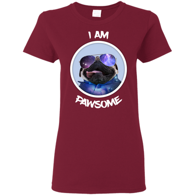 Nice Pug T Shirts - I Am Pawsome Pug, is a cool gift for friends