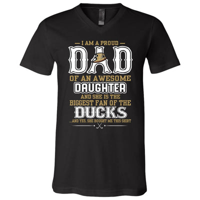 Proud Of Dad Of An Awesome Daughter Anaheim Ducks T Shirts