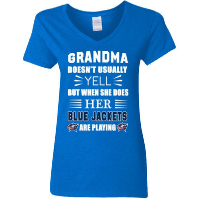 Grandma Doesn't Usually Yell Columbus Blue Jackets T Shirts