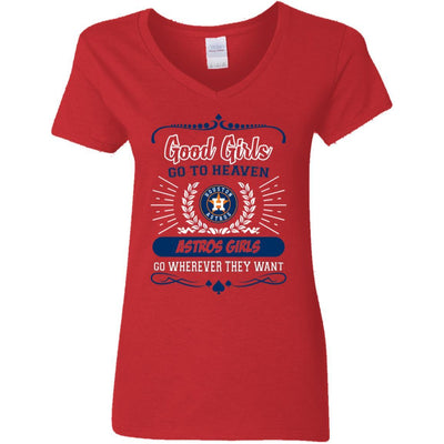 Good Girls Go To Heaven Houston Astros Girls T Shirts