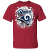 Colorful Earthquake Art Los Angeles Rams T Shirt