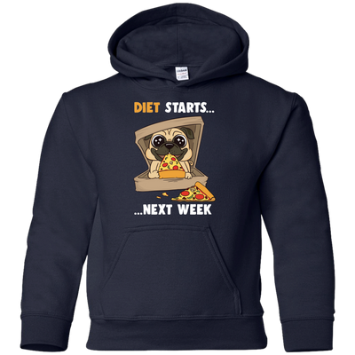 Diet Starts Next Week Pug T Shirts