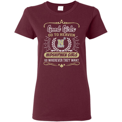 Good Girls Go To Heaven Navy Midshipmen Girls T Shirts