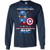 Nice Pug T Shirts - This Girl Is Protected By Captain America Pug