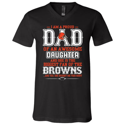 Proud Of Dad Of An Awesome Daughter Cleveland Browns T Shirts