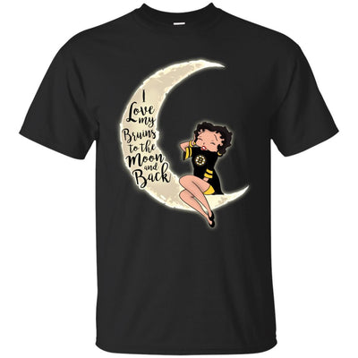 BB I Love My Boston Bruins To The Moon And Back T Shirt