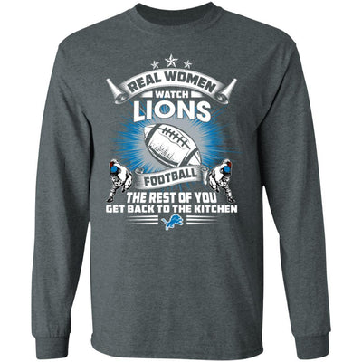 Funny Gift Real Women Watch Detroit Lions T Shirt