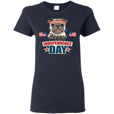 Happy Independence Day Pug T Shirts V2