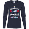 Funny This Grandma Is Crazy About Her Grandkids And Her Texas Rangers T Shirts