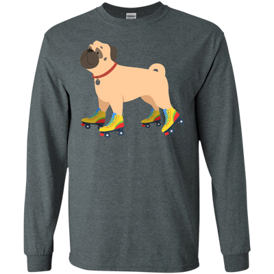 Roller Skating Pug T Shirts