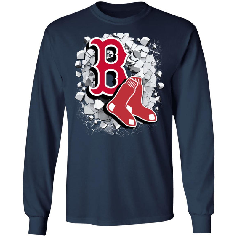 Colorful Earthquake Art Boston Red Sox T Shirt