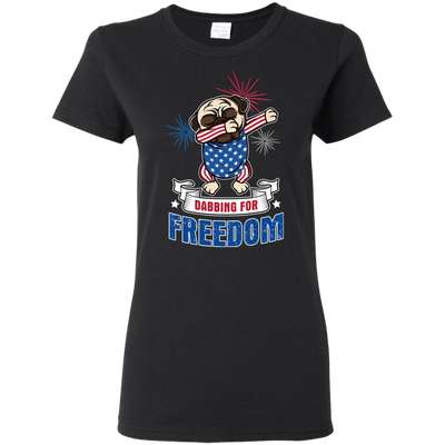 Dabbing For Freedom Pug T Shirts