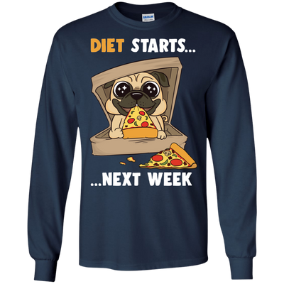 Diet Starts Next Week Pug T Shirts