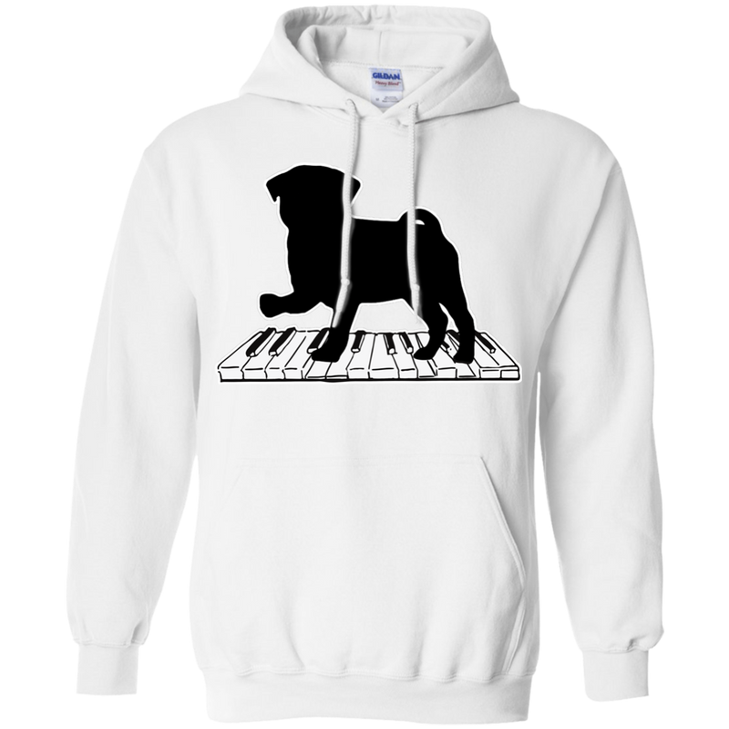 Pug Playing Piano Music T Shirts V2