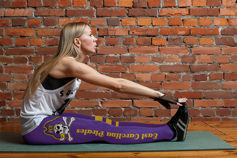 Through Great Logo Spread Body Striped Circle East Carolina Pirates Leggings