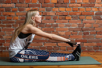 Single Small Line Circle Stylish Fashion Edmonton Oilers Leggings