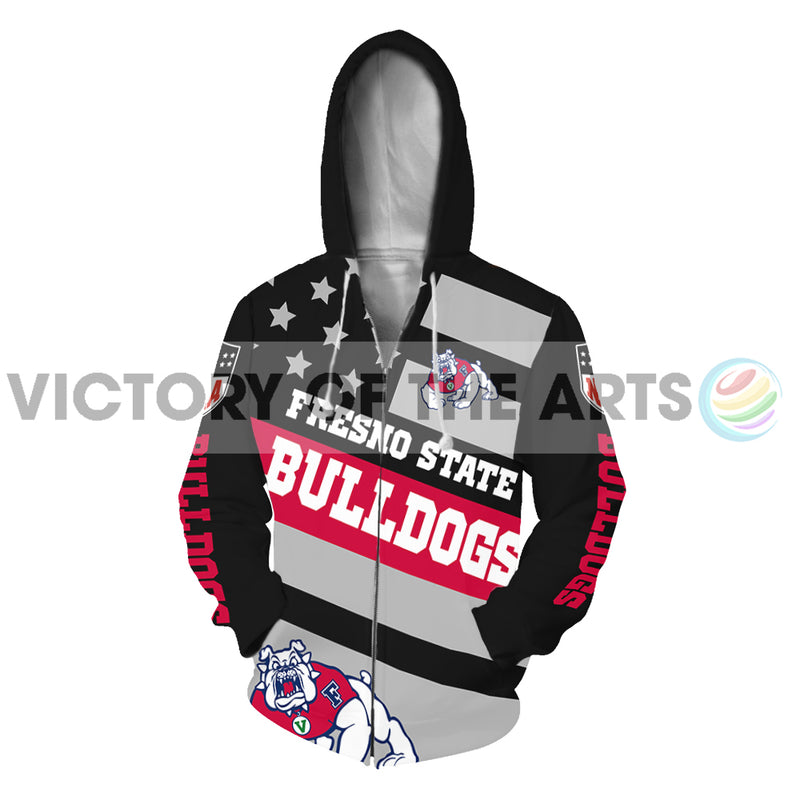 Proud Of American Stars Fresno State Bulldogs Hoodie