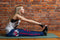 Through Great Logo Spread Body Striped Circle Fresno State Bulldogs Leggings