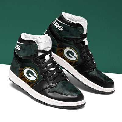 Simple Camo Logo Green Bay Packers Jordan Sneakers