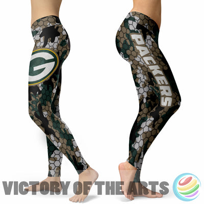 Inspired Hex Camo Green Bay Packers Leggings Shop