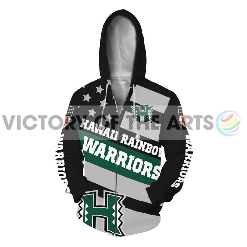 Proud Of American Stars Hawaii Rainbow Warriors Hoodie