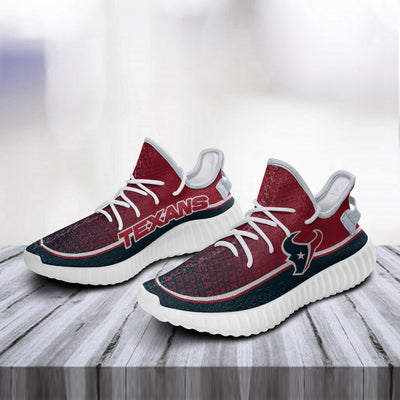 Colorful Line Words Houston Texans Yeezy Shoes