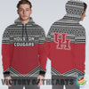 Simple Color Floral Houston Cougars Hoodie