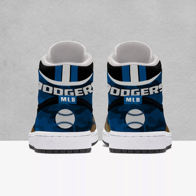 Simple Camo Logo Los Angeles Dodgers Jordan Sneakers