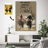Sweet Couple Riding Horse Custom Canvas Print