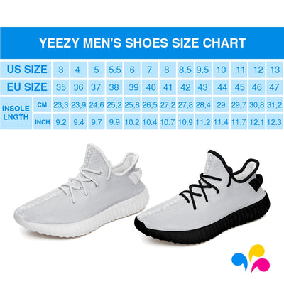Colorful Line Words UCLA Bruins Yeezy Shoes