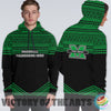 Simple Color Floral Marshall Thundering Herd Hoodie