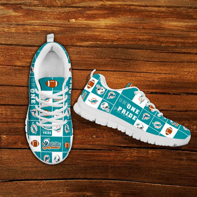 Colorful Pride Flag Miami Dolphins Sneakers