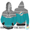 Simple Color Floral Miami Dolphins Hoodie