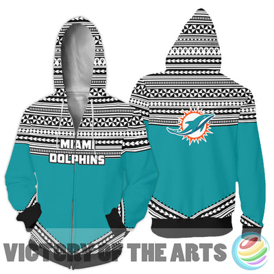 Simple Color Floral Miami Dolphins Hoodie