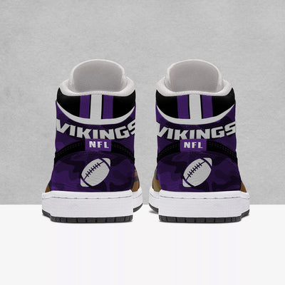 Simple Camo Logo Minnesota Vikings Jordan Sneakers