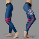 Through Great Logo Spread Body Striped Circle Minnesota Twins Leggings