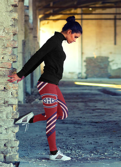 Straight Cute Beautiful Attractive Montreal Canadiens Leggings