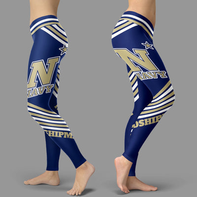 Straight Cute Beautiful Attractive Navy Midshipmen Leggings