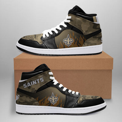 Simple Camo Logo New Orleans Saints Jordan Sneakers