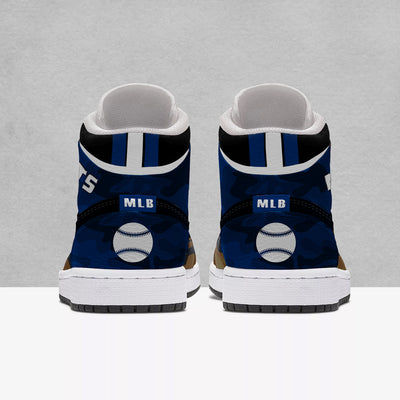 Simple Camo Logo New York Mets Jordan Sneakers