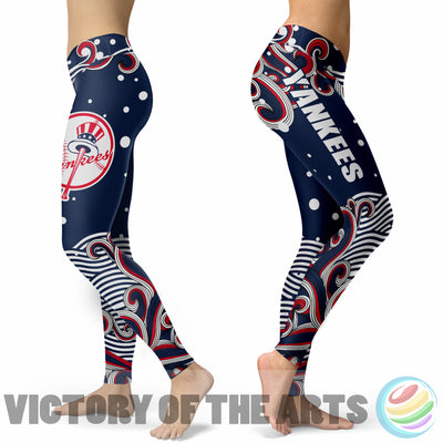 Great Summer With Wave New York Yankees Leggings