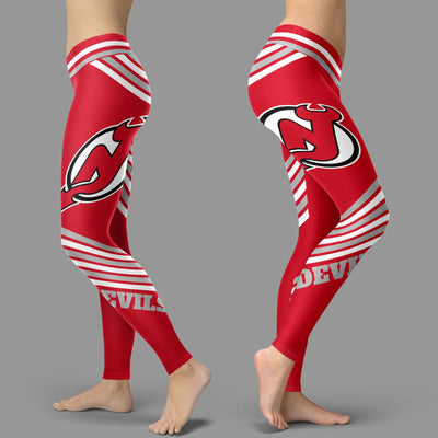 Straight Cute Beautiful Attractive New Jersey Devils Leggings