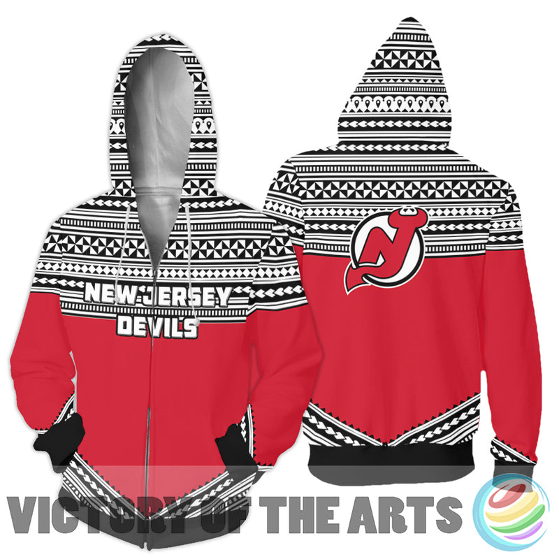 Simple Color Floral New Jersey Devils Hoodie