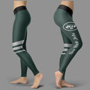 Through Great Logo Spread Body Striped Circle New York Jets Leggings