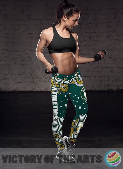 Great Summer With Wave Oakland Athletics Leggings