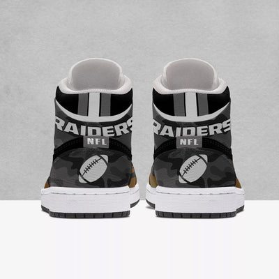 Simple Camo Logo Oakland Raiders Jordan Sneakers