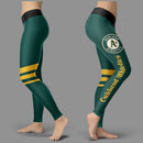 Through Great Logo Spread Body Striped Circle Oakland Athletics Leggings