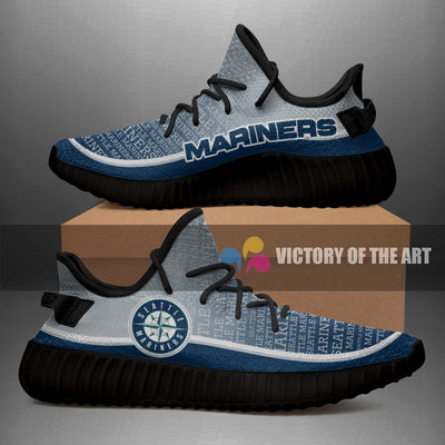 Colorful Line Words Seattle Mariners Yeezy Shoes