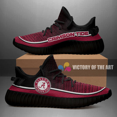 Colorful Line Words Alabama Crimson Tide Yeezy Shoes