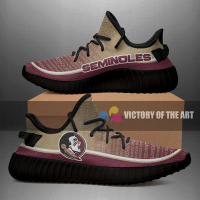 Colorful Line Words Florida State Seminoles Yeezy Shoes